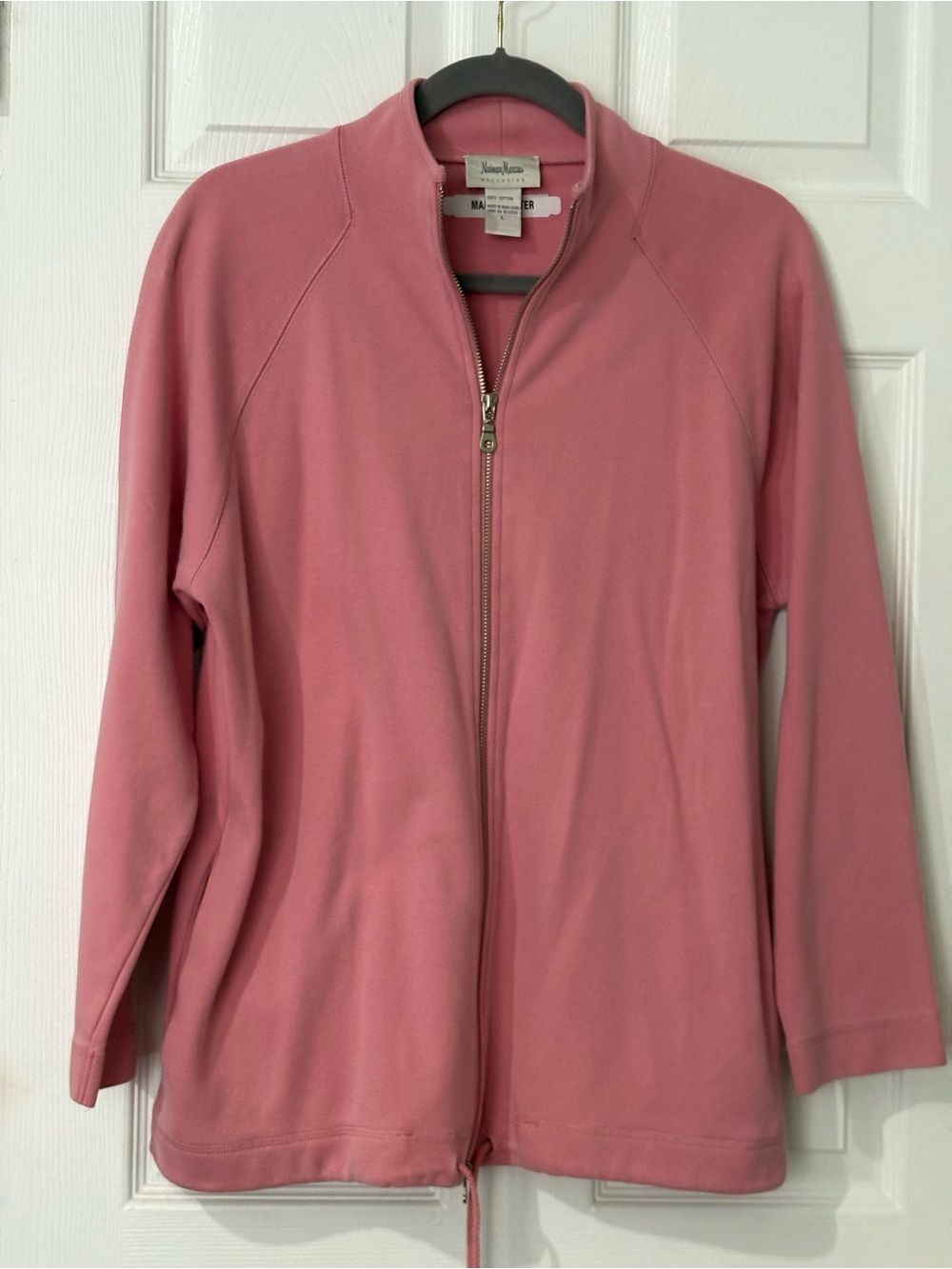 Neiman Marcus Exclusive pink full zip jacket